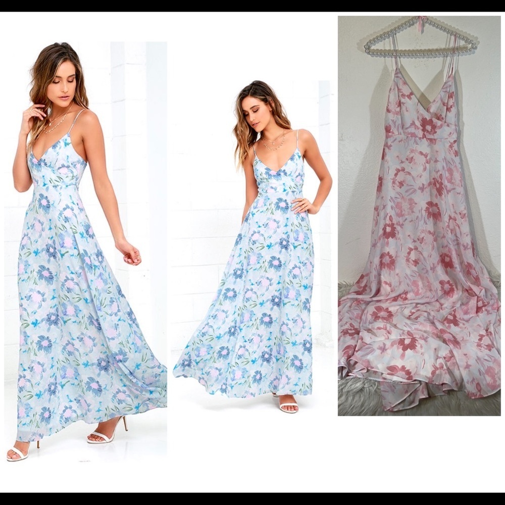 LULU’S Floral Print Maxi Dress New Size: XS